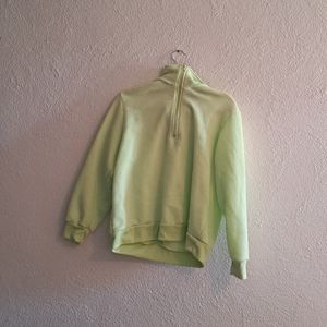 Light green pull on hoodie